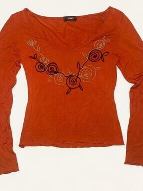 Vintage Opera Orange Top